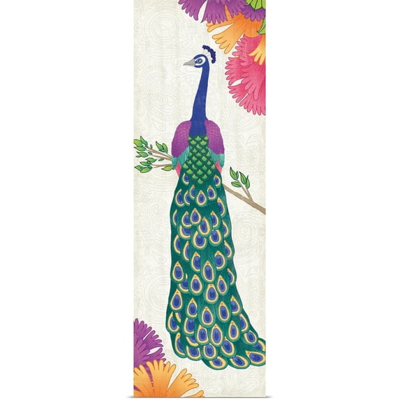 Great BIG Canvas | "Boho Peacock II" Art Print - 20x60