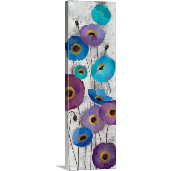 Great BIG Canvas | "Bold Anemones Panel II" Canvas Wall Art - 20x60