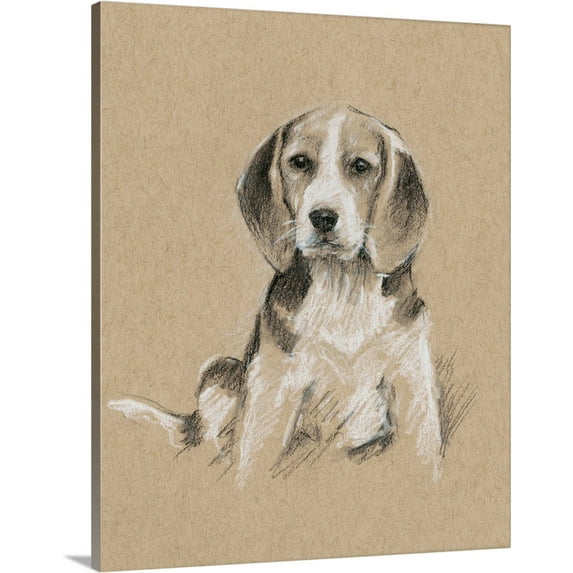 Great BIG Canvas | "Breed Sketches I" Canvas Wall Art - 24x30