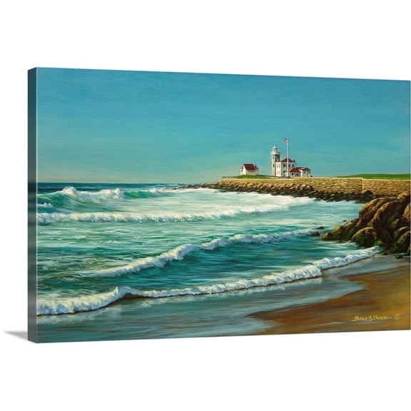 Great BIG Canvas | Bruce Dumas Premium Thick-Wrap Canvas entitled Watch Hill Light