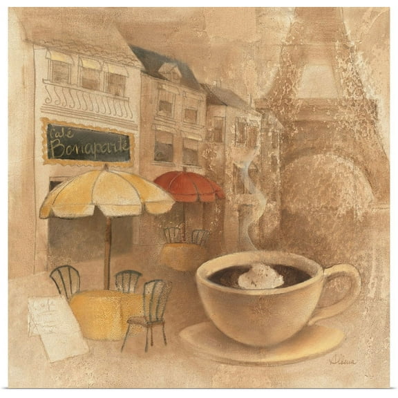 Great BIG Canvas | "Cafe de Paris II" Art Print - 16x16