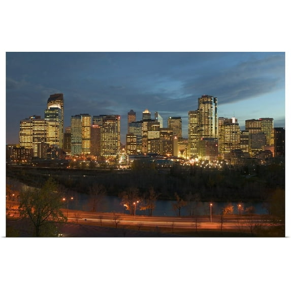 Great BIG Canvas | "Canada, Alberta, Calgary, Downtown Calgary" Art Print - 24x16