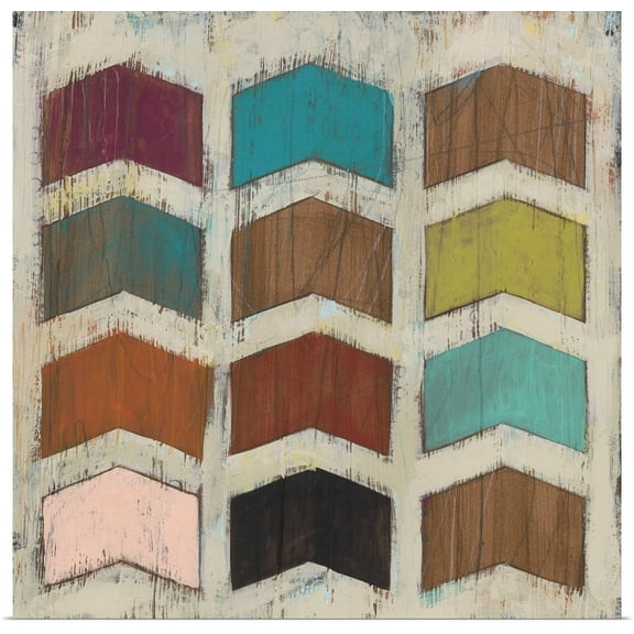 Great BIG Canvas | "Chevron Matrix IV" Art Print - 16x16