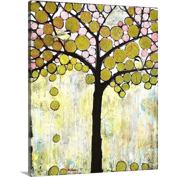 Great BIG Canvas | "Chickadee Tree I" Canvas Wall Art - 16x20