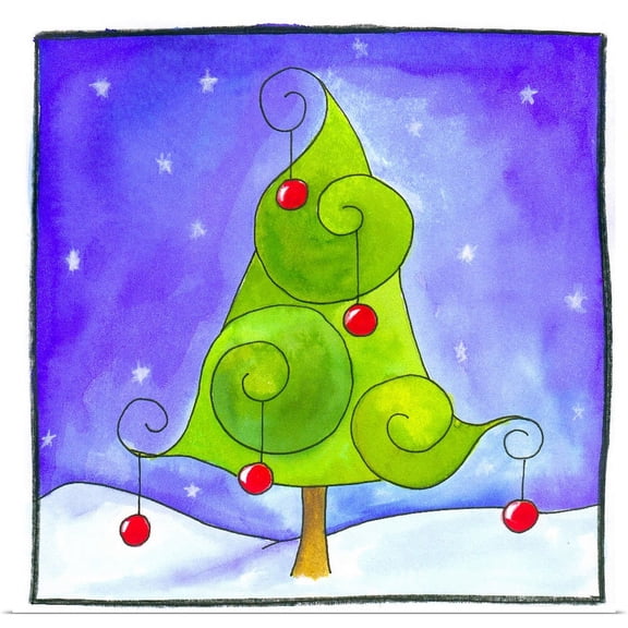 Great BIG Canvas | "Christmas Tree" Art Print - 16x16