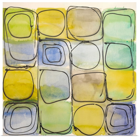 Great BIG Canvas | "Circular Square I" Art Print - 16x16