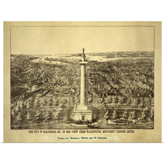 Great BIG Canvas | "City of Baltimore" Art Print - 24x18