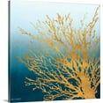 thumbnail image 1 of Great BIG Canvas | "Coastal Coral on Bright Teal II" Canvas Wall Art - 24x24, 1 of 2