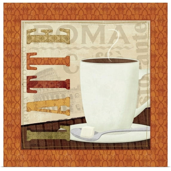 Great BIG Canvas | "Coffee Cup IV" Art Print - 16x16