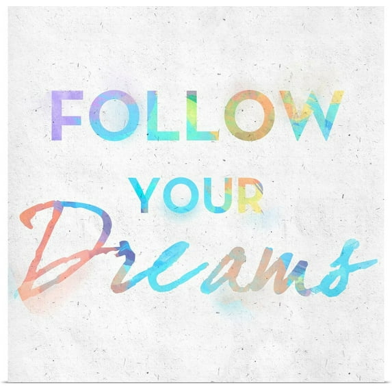 Great BIG Canvas | "Colorful Inspirational Watercolors I" Art Print - 24x24