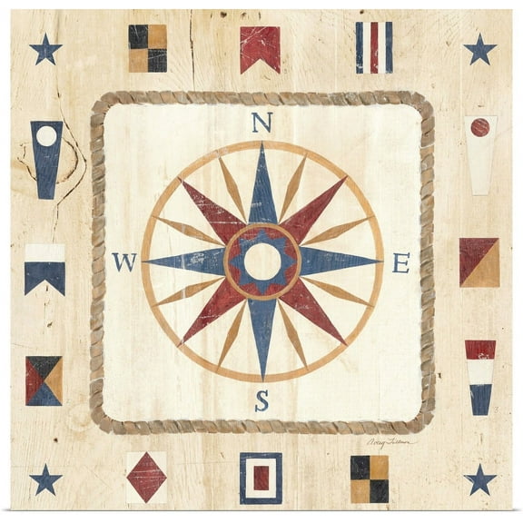 Great BIG Canvas | "Compass Rose" Art Print - 16x16