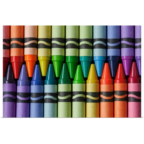 Great BIG Canvas | "Crayons of a Rainbow II" Art Print - 24x16