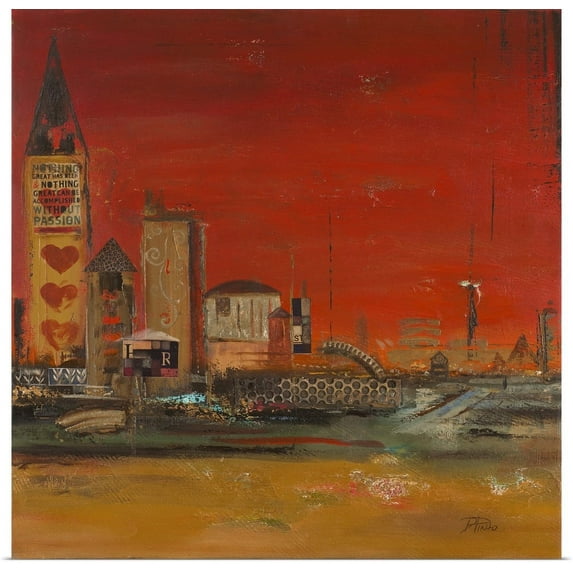 Great BIG Canvas | "Crazy City II" Art Print - 24x24