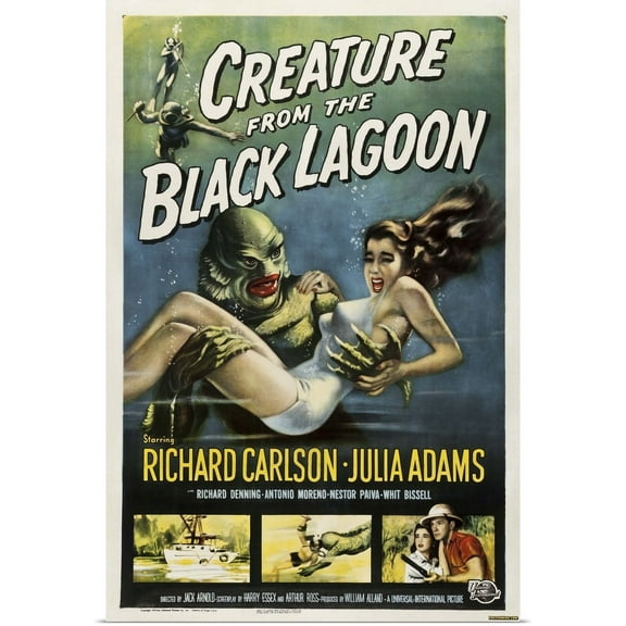 Great BIG Canvas | "Creature from the Black Lagoon - Vintage Movie Poster" Art Print - 16x24