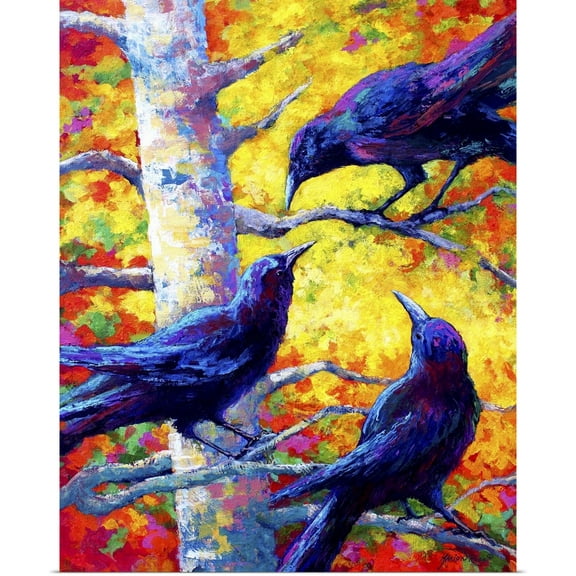 Great BIG Canvas | "Crows II" Art Print - 16x20