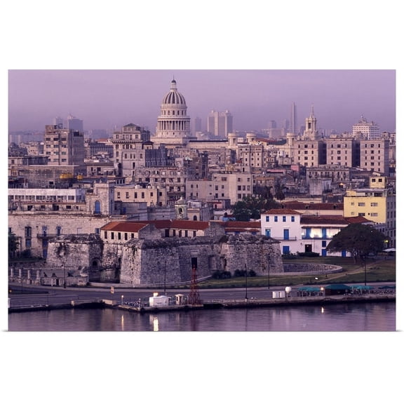 GBC | "Cuba, old Havana, cityscape at dusk" Art Print - 48x32