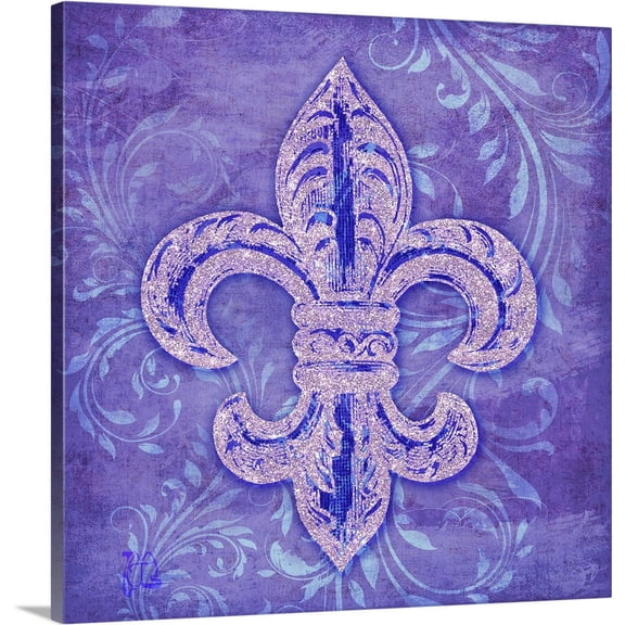 Great BIG Canvas | "Damask Fleur" Canvas Wall Art - 16x16