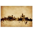 thumbnail image 1 of GBC | "Detroit Michigan Skyline" Art Print - 36x24, 1 of 4