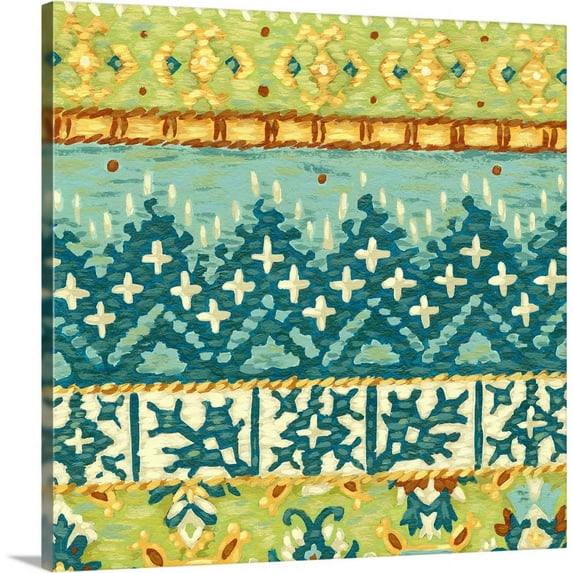 Great BIG Canvas | "Eastern Textile III" Canvas Wall Art - 24x24