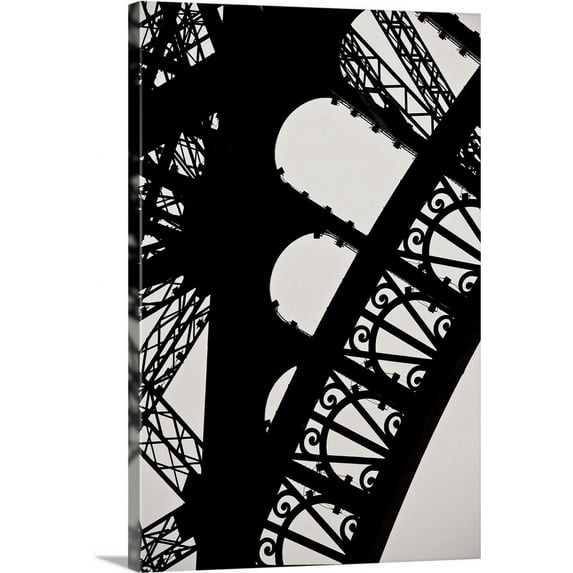 Great BIG Canvas | "Eiffel Tower Latticework I" Canvas Wall Art - 24x36