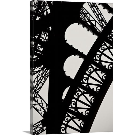 Great BIG Canvas | "Eiffel Tower Latticework I" Canvas Wall Art - 32x48