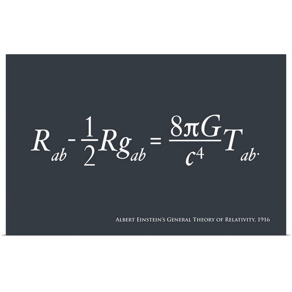 Great BIG Canvas | "Einstein Theory of Relativity" Art Print - 30x20