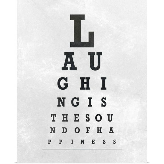 Great BIG Canvas | "Eye Chart Typography II" Art Print - 24x30