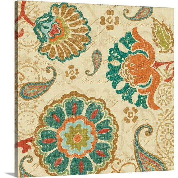 Great BIG Canvas | "Fall Paisley II" Canvas Wall Art - 16x16