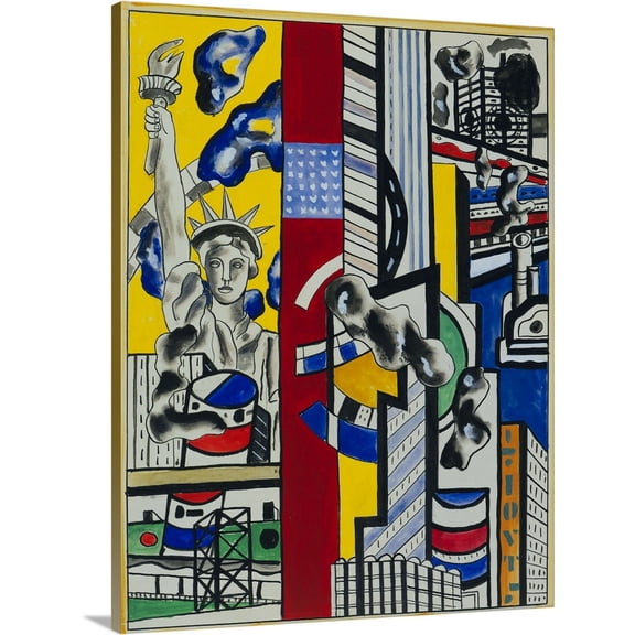 Great BIG Canvas | Fernand Leger Premium Thick-Wrap Canvas entitled Study for Cinematic Mural, Study II