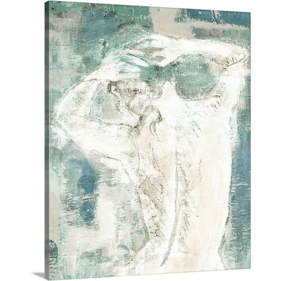 Great BIG Canvas | "Figure on Abstract I" Canvas Wall Art - 24x30