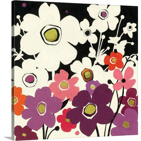 Great BIG Canvas | "Flower Power II" Canvas Wall Art - 16x16