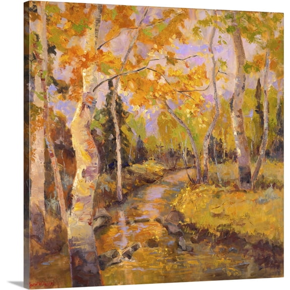 Great BIG Canvas | "Four Seasons Aspens III" Canvas Wall Art - 16x16