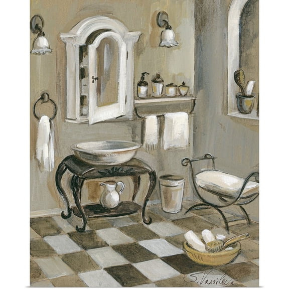 Great BIG Canvas | "French Bath IV" Art Print - 16x20