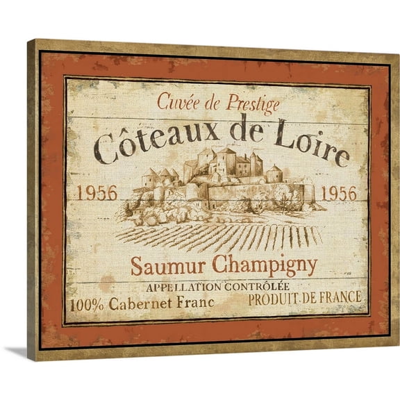 Great BIG Canvas | "French Wine Labels II" Canvas Wall Art - 20x16
