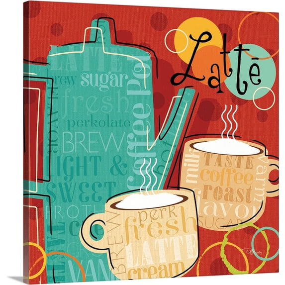 Great BIG Canvas | "Funky Brew III" Canvas Wall Art - 30x30