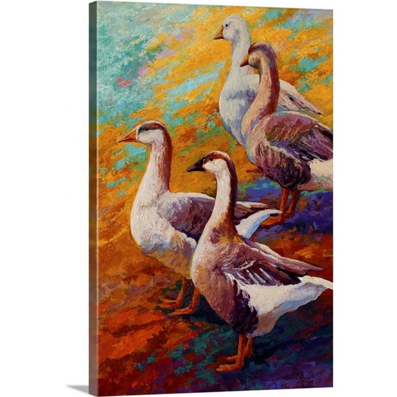 Great BIG Canvas | "Gaggle of Four" Canvas Wall Art - 20x30
