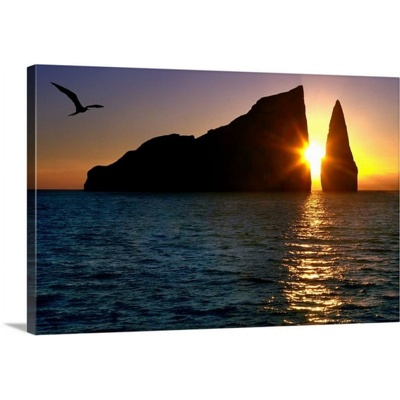 Great BIG Canvas | "Galapagos Sunset" Canvas Wall Art - 36x24