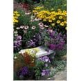 thumbnail image 1 of Great BIG Canvas | "Garden stone bench, gold and purple" Art Print - 16x24, 1 of 4