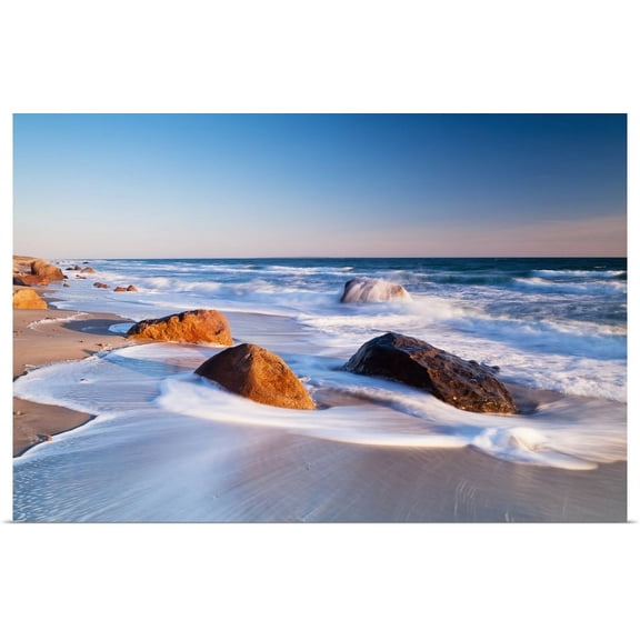 Great BIG Canvas | "Gay Head Public Beach at sunset, Martha's Vineyard, Massachusetts" Art Print - 30x20