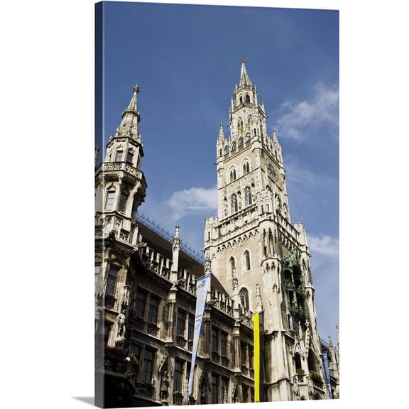 Great BIG Canvas | "Germany, Bayern-Munich, New Town Hall" Canvas Wall Art - 16x24