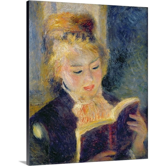 Great BIG Canvas | "Girl Reading, 1874" Canvas Wall Art - 24x30