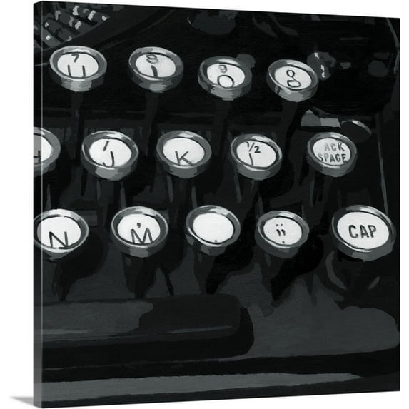 Great BIG Canvas | "Graphic Type I" Canvas Wall Art - 16x16