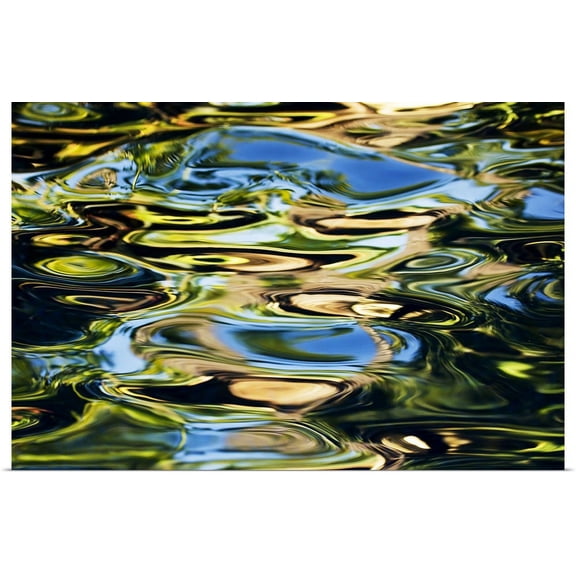 Great BIG Canvas | "Hawaii, Maui, Abstract View Of Colorful Reflections On Calm Water" Art Print - 30x20