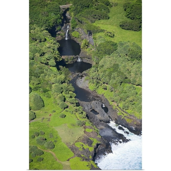 Great BIG Canvas | "Hawaii, Maui, Haleakala National Park, Seven Sacred Pools" Art Print - 20x30