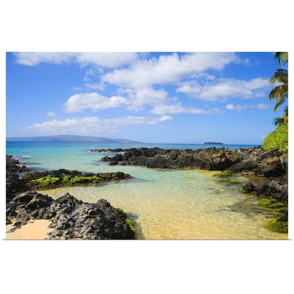 Great BIG Canvas | "Hawaii, Maui, Makena, Maui Wai Or Secret Beach" Art Print - 24x16