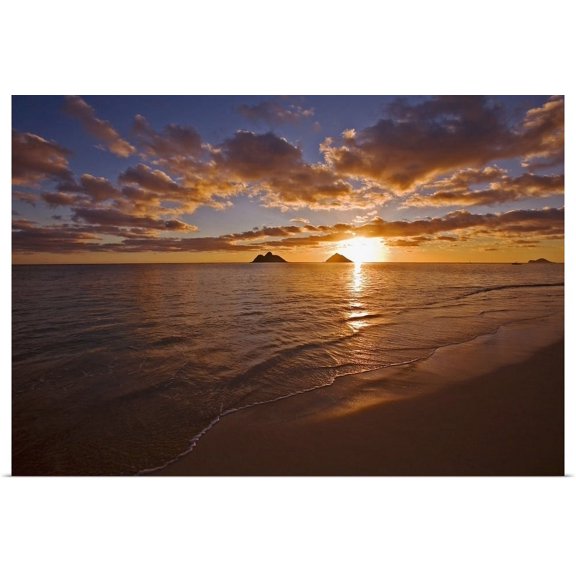 Great BIG Canvas | "Hawaii, Oahu, Lanikai Beach At Sunrise" Art Print - 36x24