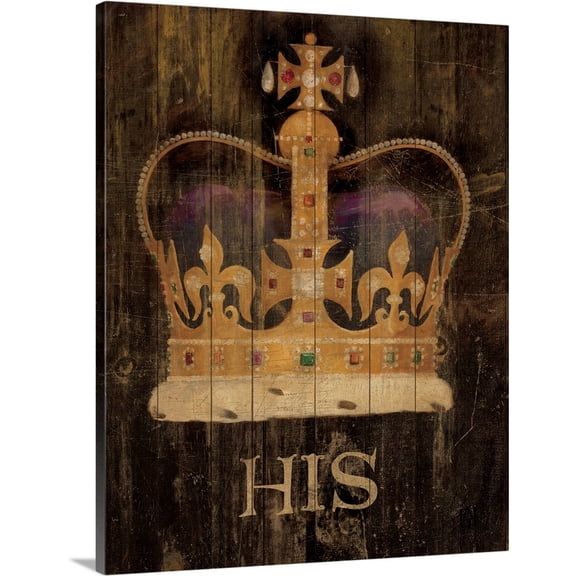 Great BIG Canvas | "His Majesty's Crown with word" Canvas Wall Art - 24x30