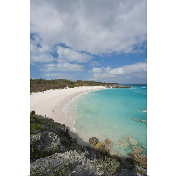 Great BIG Canvas | "Horseshoe Bay beach, Bermuda" Art Print - 32x48