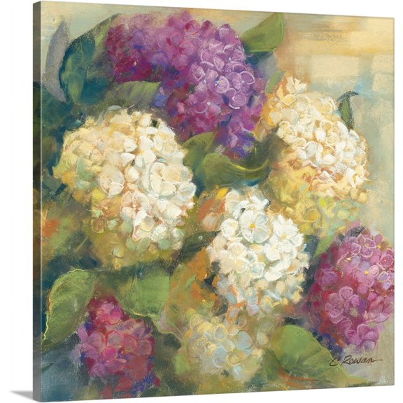 Great BIG Canvas | "Hydrangea Delight II" Canvas Wall Art - 16x16