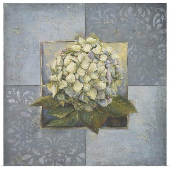 GBC | "Hydrangeas on Blue I" Art Print - 24x24